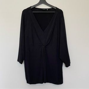 Apt 9 Plus Size Black Knotted 3/4 Sleeve Jersey Top Sz 3X